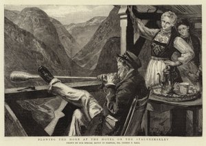 Das Hornblasen im Hotel am Stalheimsklev von Sydney Prior Hall