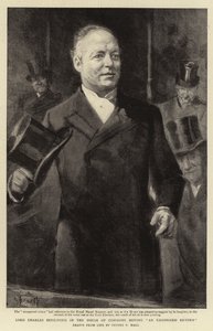 Lord Charles Beresford im House of Commons, der eine unbestrittene Rückkehr bewegt von Sydney Prior Hall