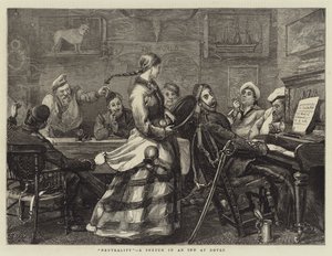 Neutralität, eine Skizze in einem Gasthaus in Dover von Sydney Prior Hall