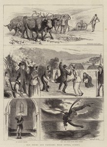 Alte Leute und Moden in der Nähe von Lewes, Sussex