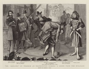 Die Adelphi von Terence an der Westminster School, eine Szene aus dem Epilog von Sydney Prior Hall