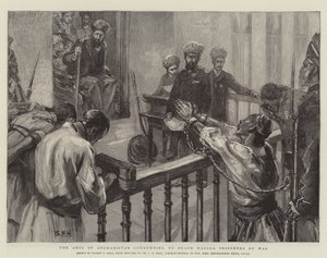 Der Amir von Afghanistan verurteilt Hazara-Kriegsgefangene zum Tode von Sydney Prior Hall