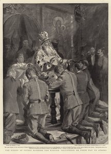 Der Bischof von Patras segnet die englischen Freiwilligen auf ihrem Weg nach Athen von Sydney Prior Hall