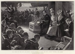 Die Kreuzfahrt des Königs und der Königin, Gottesdienst an Bord der königlichen Yacht Victoria und Albert