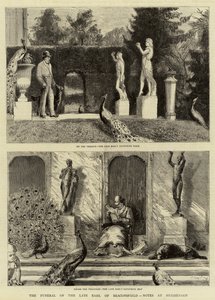 Die Beerdigung des verstorbenen Earl of Beaconsfield, Notizen in Hughenden von Sydney Prior Hall