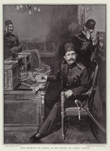 Der Khedive von Ägypten in seinem Arbeitszimmer im Abdin-Palast