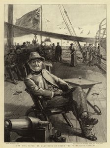 Die Kieler Feste, Mr Gladstone an Bord der Tantallon Castle von Sydney Prior Hall