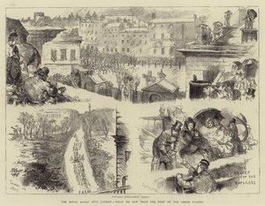 Der königliche Einzug in London, was wir vom Dach der Horse Guards sahen von Sydney Prior Hall