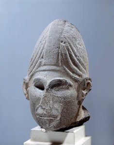 Östliche Antike: Kopf des syrischen Gottes. Ca. 2500 v. Chr. aus Djabboul, Syrien. Paris, Louvre Museum von Syrian Syrian