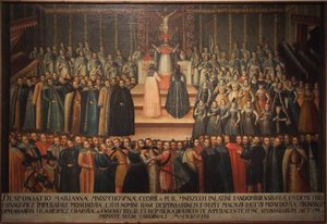 Die Verlobung in Abwesenheit von Marina Mniszech und Falscher Demetrius in Krakau am 12. November 1605, Earl