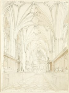 Chor der Kathedrale von Bristol, Blick nach Osten von T.H. Clarke