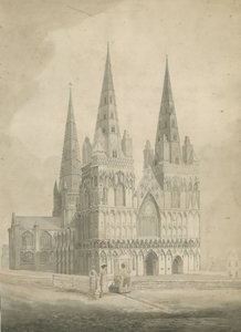 Lichfield Kathedrale - Westfront von T Carter