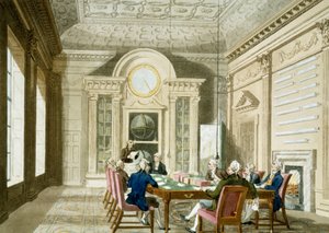 Verwaltungsraum des britischen Admirals von T. & Pugin A.C. (1762 1832) (after) Rowlandson