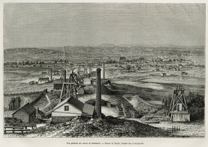 Gesamtansicht der Minen von Sandhurst, Illustration nach einer Zeichnung von Taylor, zur Geschichte 