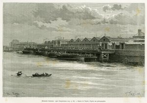 Guinness-Brauerei, Exportdock. Gravur von Taylor zur Illustration der Geschichte Trois mois en Irlande von T Taylor
