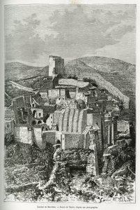 Das Kloster Mar-Saba (Mar Saba) (Palästina). Taylors Gravur, um die Geschichte von Syrien heute zu illustrieren, von M. Lortet, Dekan der Medizinischen Fakultät von Lyon, beauftragt mit einer wissenschaftlichen Mission durch das Bildungsministerium, veröff von T Taylor