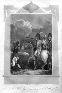 Der Herzog von Wellington kommandiert in der Schlacht von Assaye von T. Wallis