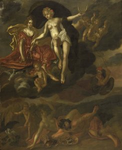 Diana und Virtus bestrafen Venus und Bacchus