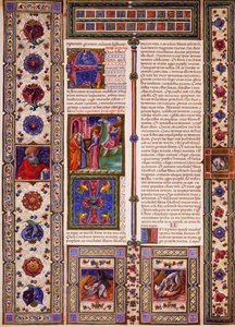 Incipit aus dem Buch Nahum, aus Band II der Bibel von Borso d