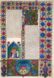 Incipit aus dem Buch des Propheten Maleachi, aus Band II der Bibel von Borso d