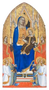 Madonna und Kind auf dem Thron mit hl. Maria Magdalena, hl. Katharina von Alexandrien und Engeln von Taddeo Gaddi