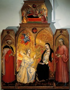 Verkündigung Mariens mit den Heiligen Cosmas und Damian