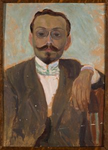 Porträt des Bildhauers Bolesław Bałzukiewicz von Tadeusz Makowski