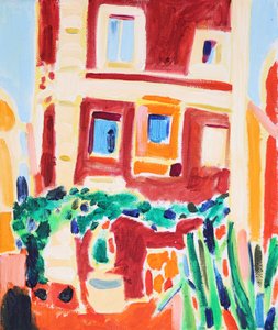 Bunte mediterrane Fassade