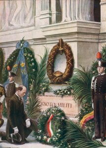 Huldigung von il Duce am Grab des unbekannten Soldaten von Tancredi Scarpelli