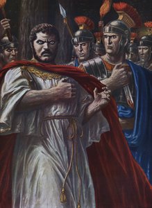 Römische Antike: Der Tod des römischen Kaisers Caracalla, ermordet von Julius Martialis, 217 n. Chr.
