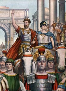 Römische Antike: Kaiser Septimius Severus und seine Frau Julia Domna kehren 193 n. Chr. nach Rom zurück