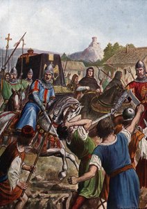 Der Trauerzug von Kaiser Otto III. des Heiligen Römischen Reiches durch Italien nach Aachen von Tancredi Scarpelli