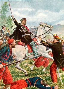 Viktor Emanuel in der Schlacht von Solferino von Tancredi Scarpelli