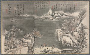 Eine von acht Ansichten der Xiao- und Xiang-Flüsse, 1788 von Tani Bunch