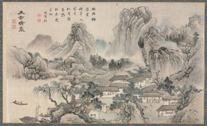 Eine der acht Ansichten der Xiao- und Xiang-Flüsse, 1788 von Tani Bunch