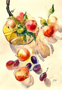 Üppiges Obst Stillleben