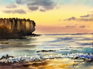 Goldene Stunde Ozeanklippen von Tanya Lundmark