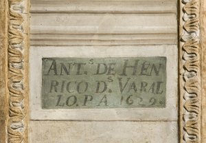 Signatur des Künstlers, Kapelle des Schutzengels von Tanzio da Varallo