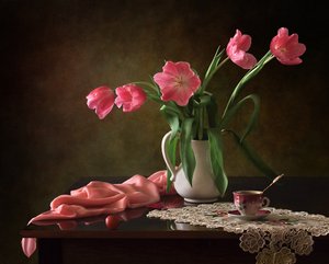 Elegante rosa Tulpen von Tatyana Skorokhod
