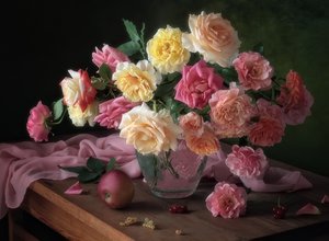 Romantischer Rosenstrauß