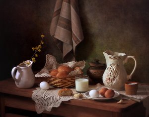 Rustikaler Frühstückstisch von Tatyana Skorokhod