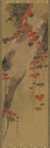 Kiefer und Herbstrebe, Edo-Periode, spätes 18. Jahrhundert von Tawaraya Sōri