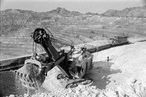 Kupfererzverladung in der Morenci-Mine für die Phelps Dodge Schmelze in Douglas, Arizona