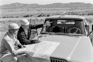 Mineralogen planen Tagebau in der Morenci-Mine für Phelps Dodge Smelter Douglas, Arizona