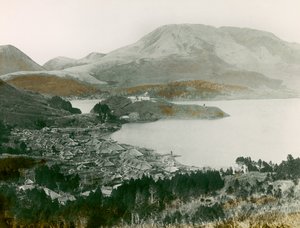 Ashinoko-See in Hakone um 1900 - 1915 von Teijiro Takagi