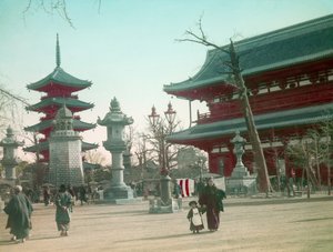 Senso-Ji Tempeltor, Tokio um 1900 - 1915 (Fotografie) von Teijiro Takagi