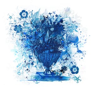 Blumenstrauß in Blau, 2018 von Teis Albers