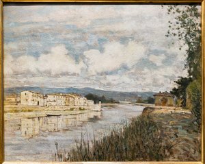 Am Ufer des Arno von Telemaco Signorini