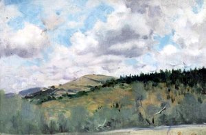 Morgenszene bei Settignano von Telemaco Signorini