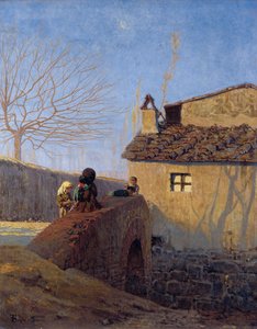 Piagentina. Die Brücke über den Affrico-Fluss, um 1861-62
